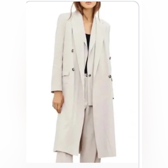 ba&sh Jackets & Blazers - NWT [$495] Ba&sh Women's cream Double-Breasted Trench Coat. Manteau Stan. 2
